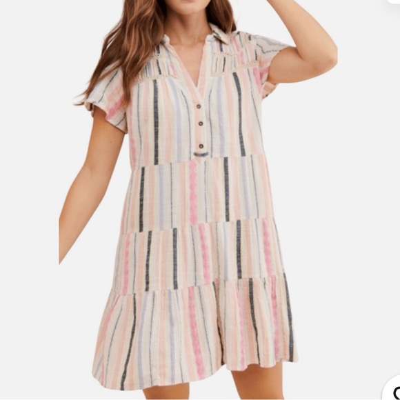 Anthropologie Georgina Tiered Striped Dress - Picture 8 of 8